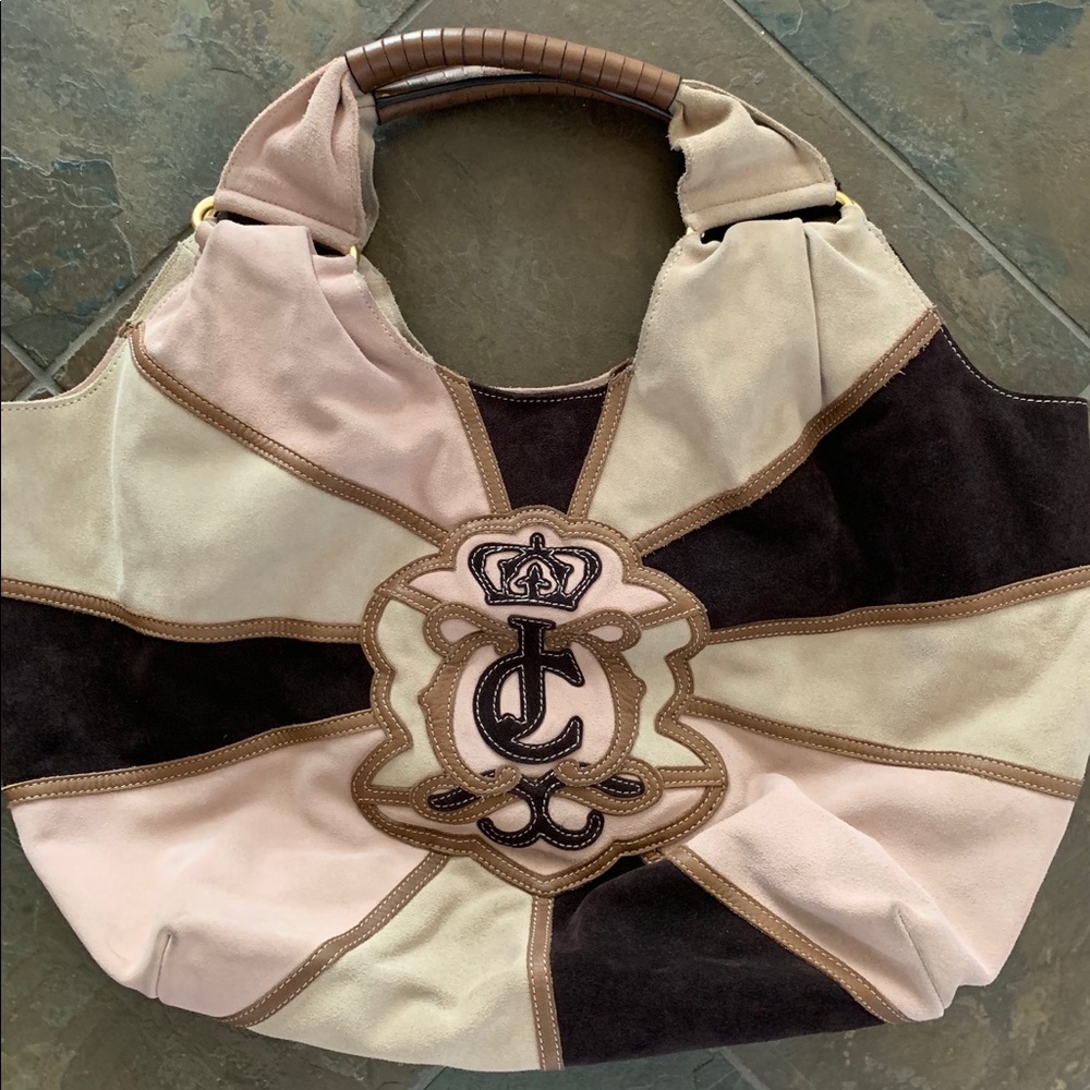 Juicy Couture suede purse with leather handles